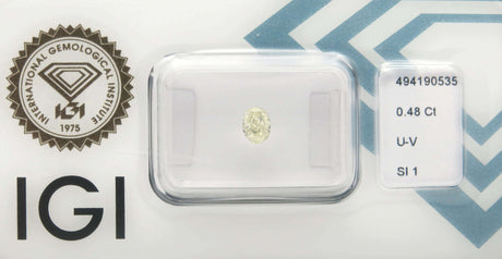 0.48 carat Oval diamond Yellow SI1