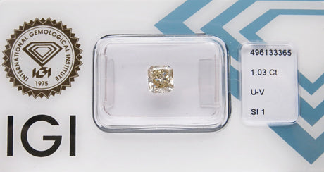 1.03 carat Radiant diamond Brown SI1
