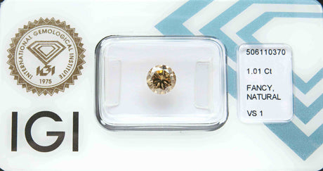 1.01 carat Round diamond Brown VS1