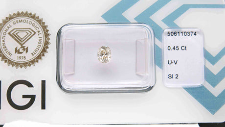 0.45 carat Oval diamond Brown SI2