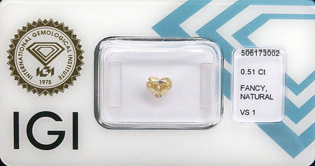 0.51 carat Heart diamond Brown VS1