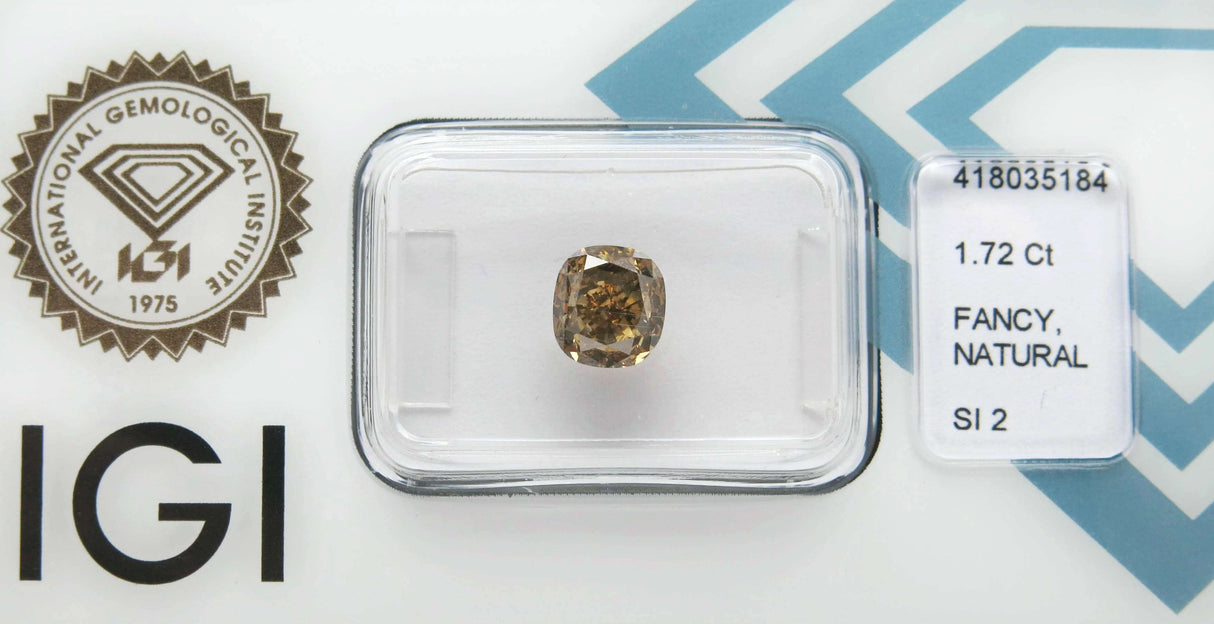 1.72 carat Cushion diamond Brown SI2
