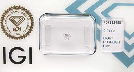 0.21 carat Hexagonal diamond Pink SI1