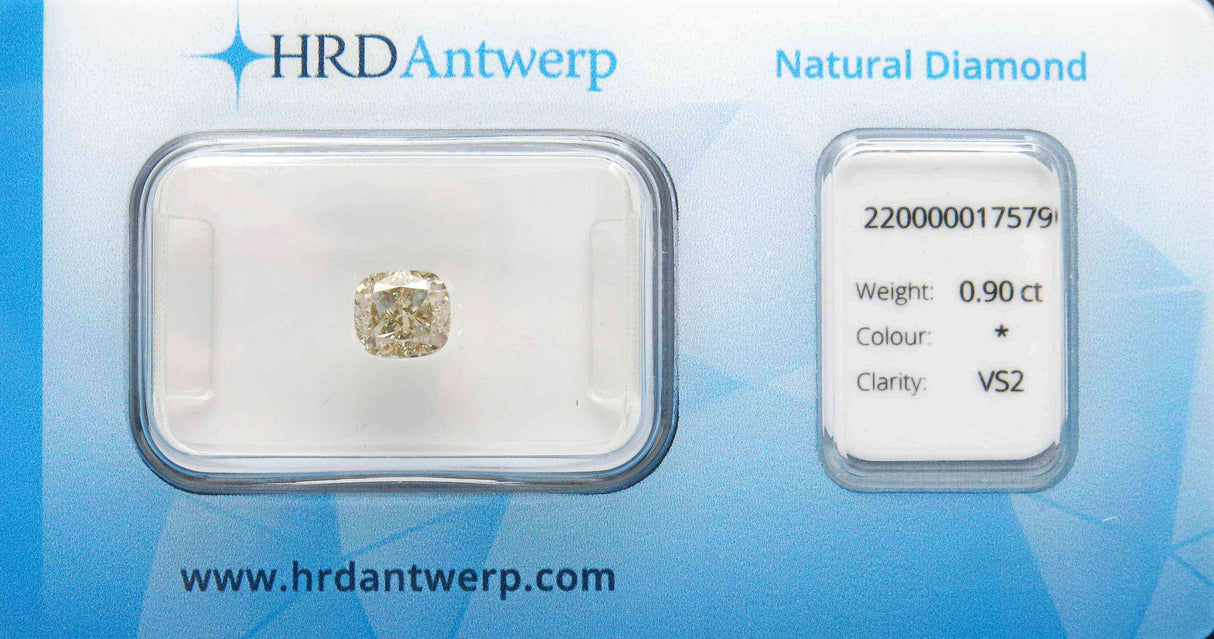 0.90 carat Cushion diamond Brown VS2