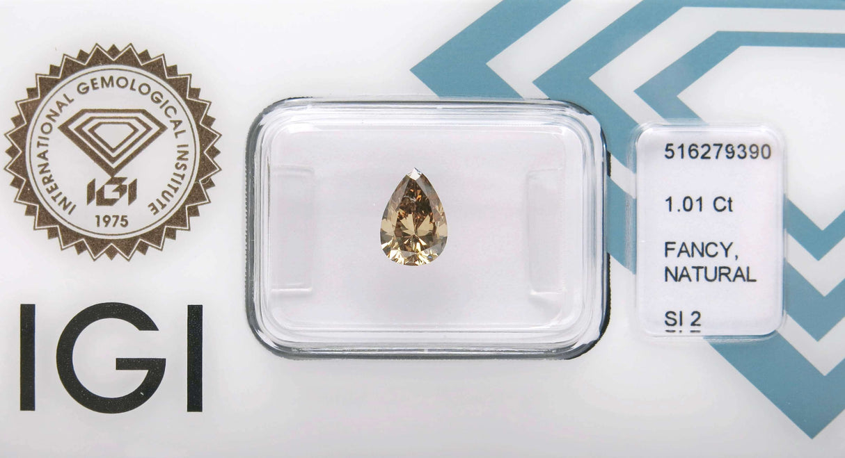 1.01 carat Pear diamond Brown SI2