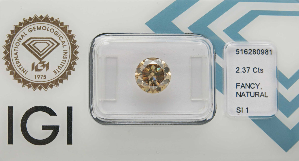 2.37 carat Round diamond Brown SI1