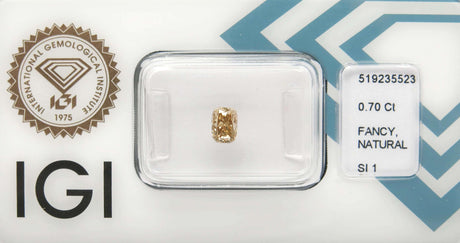 0.70 carat Cushion diamond Brown SI1