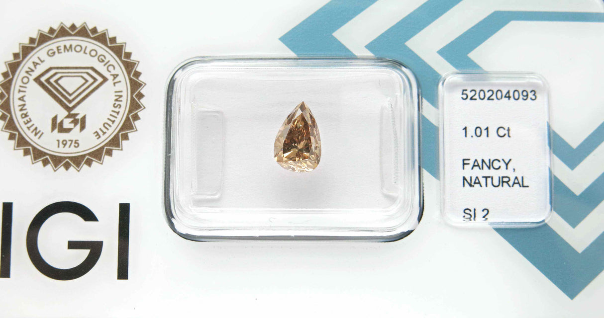 1.01 carat Pear diamond Brown SI2
