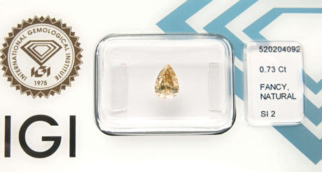 0.73 carat Pear diamond Brown SI2