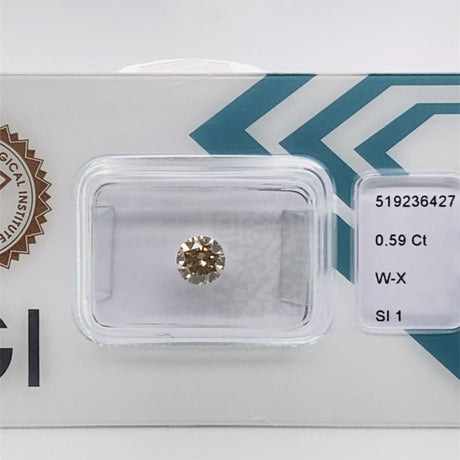 0.59 carat Round diamond Brown SI1