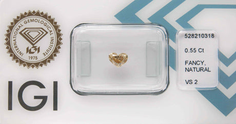 0.55 carat Heart diamond Brown VS2
