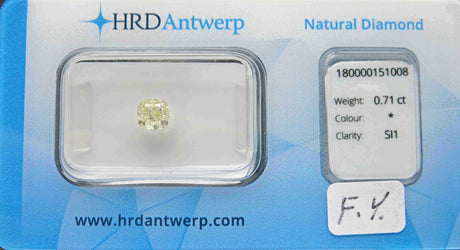 0.71 carat Cushion diamond Yellow SI1