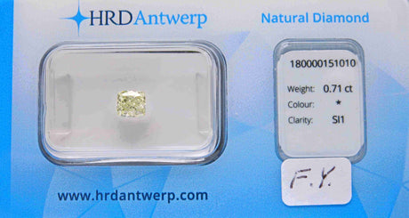 0.71 carat Cushion diamond Yellow SI1
