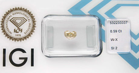 0.59 carat Heart diamond Brown SI2