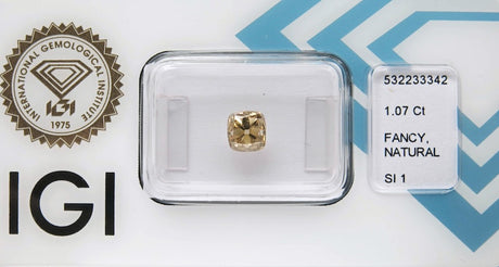 1.07 carat Cushion diamond Brown SI1