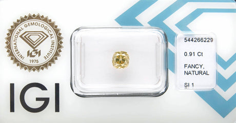 0.91 carat Cushion diamond Brown SI1