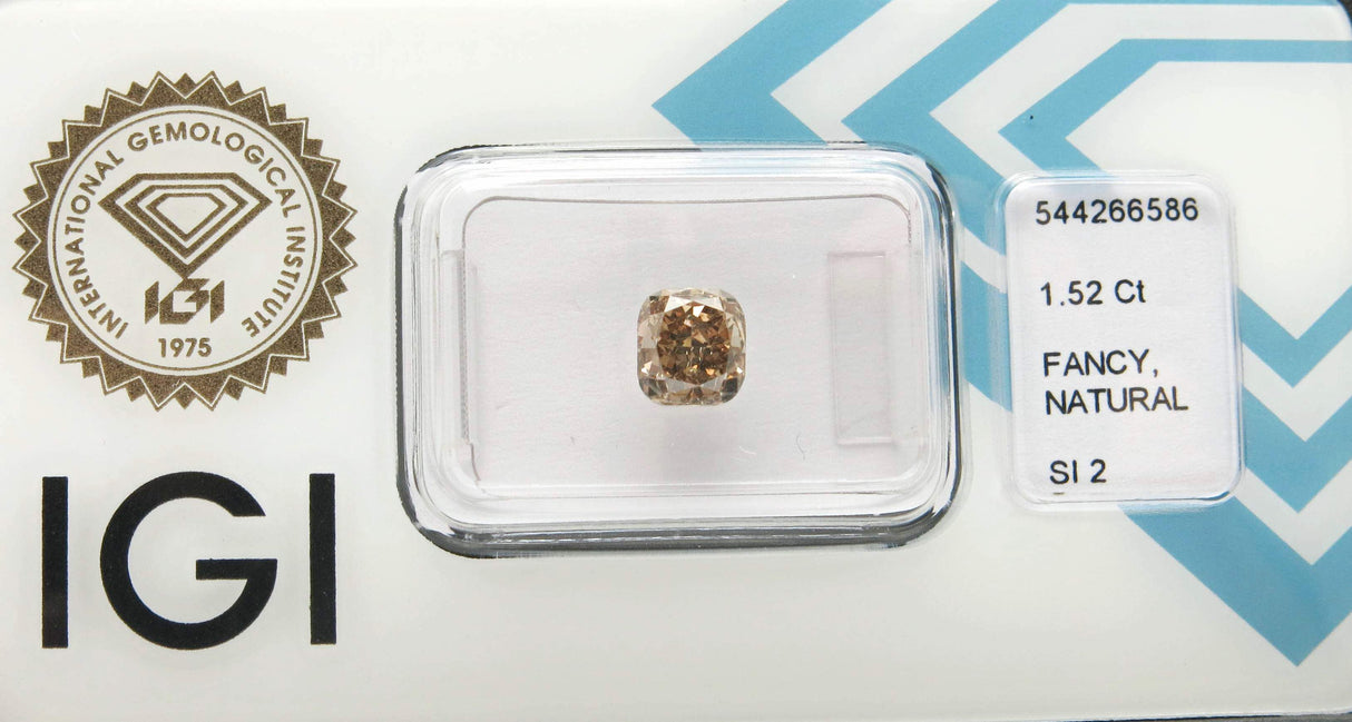 1.52 carat Cushion diamond Brown SI2