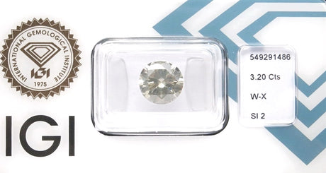 3.20 carat Round diamond Brown SI2