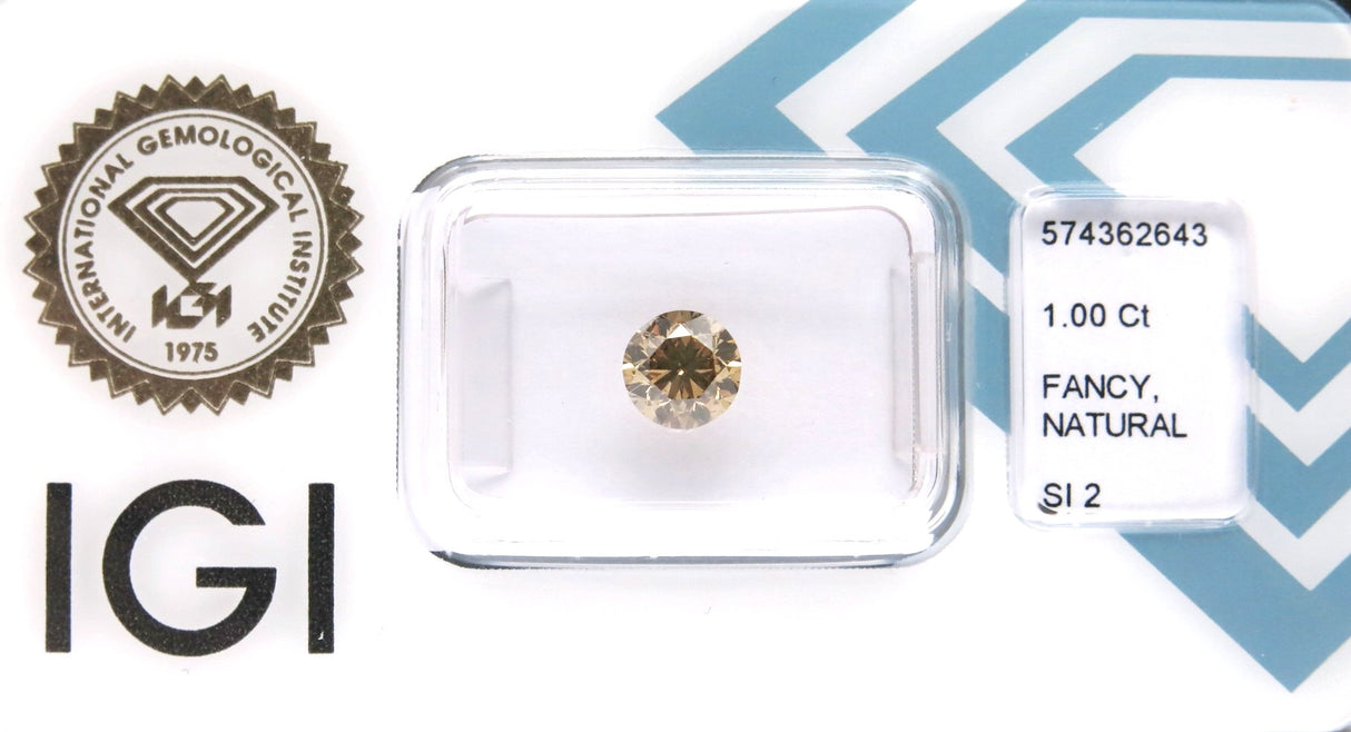 1.00 carat Round diamond Brown SI2