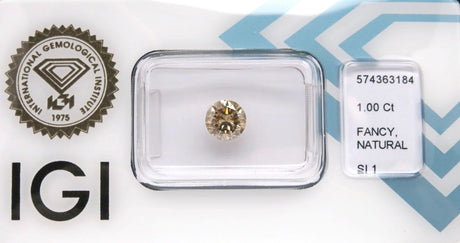 1.00 carat Round diamond Brown SI1