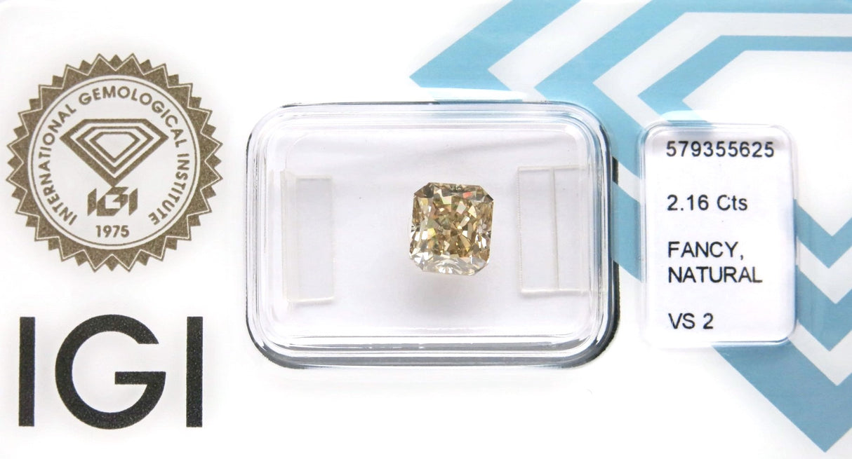 2.16 carat Radiant diamond Brown VS2