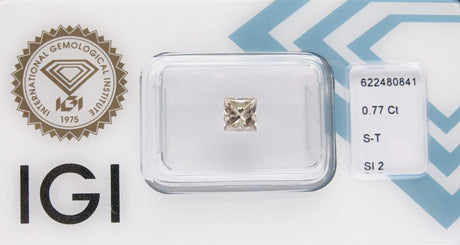 0.77 carat Princess diamond Brown SI2