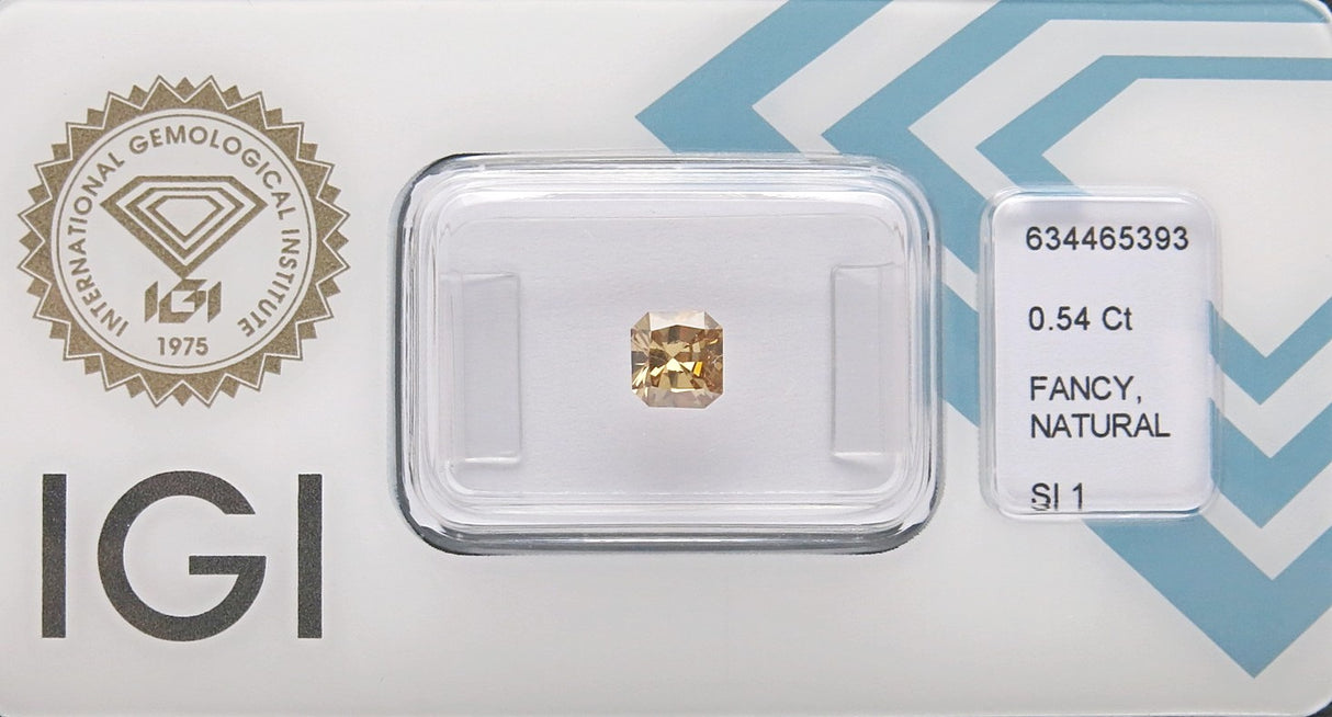 0.54 carat Radiant diamond Brown SI1