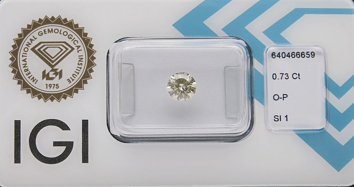 0.73 carat Round diamond Brown SI1