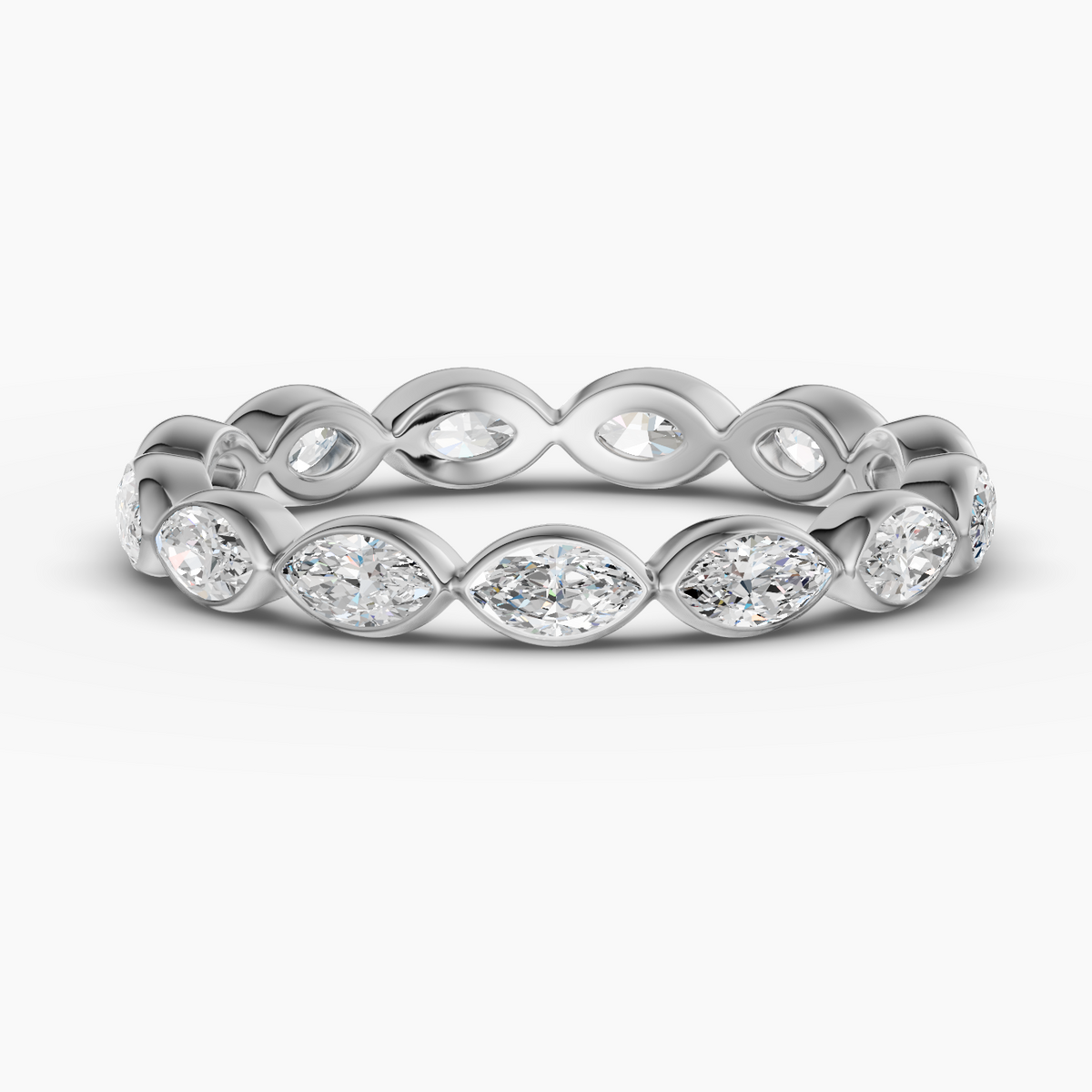 18K White Gold, Platine