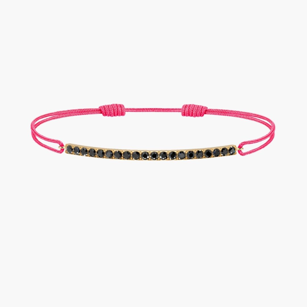 Black Diamond Bar Cord Bracelet