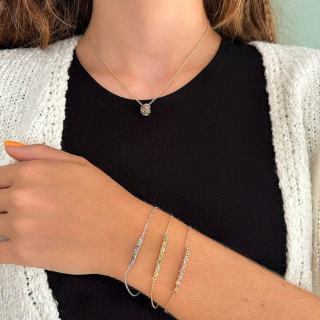 Natural Rough Diamond 0,55 carat - Rose gold Bracelet