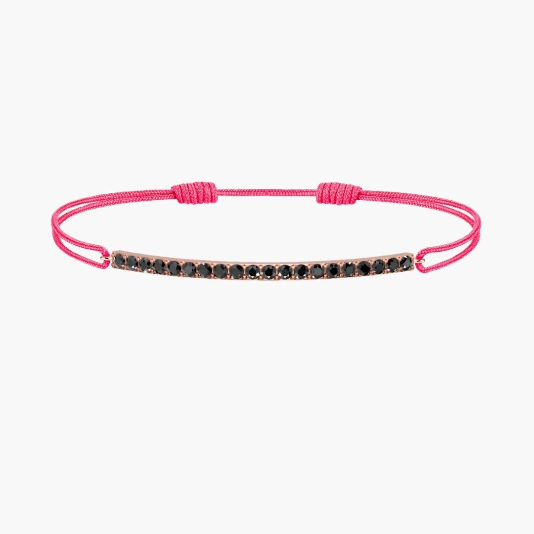 Black Diamond Bar Cord Bracelet