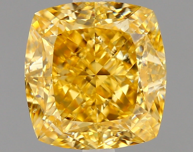 1.5 carat Cushion diamond  Orange SI1