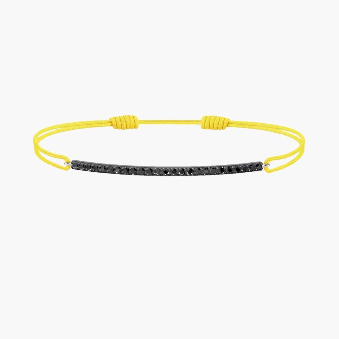 Black Diamond Bar Cord Bracelet