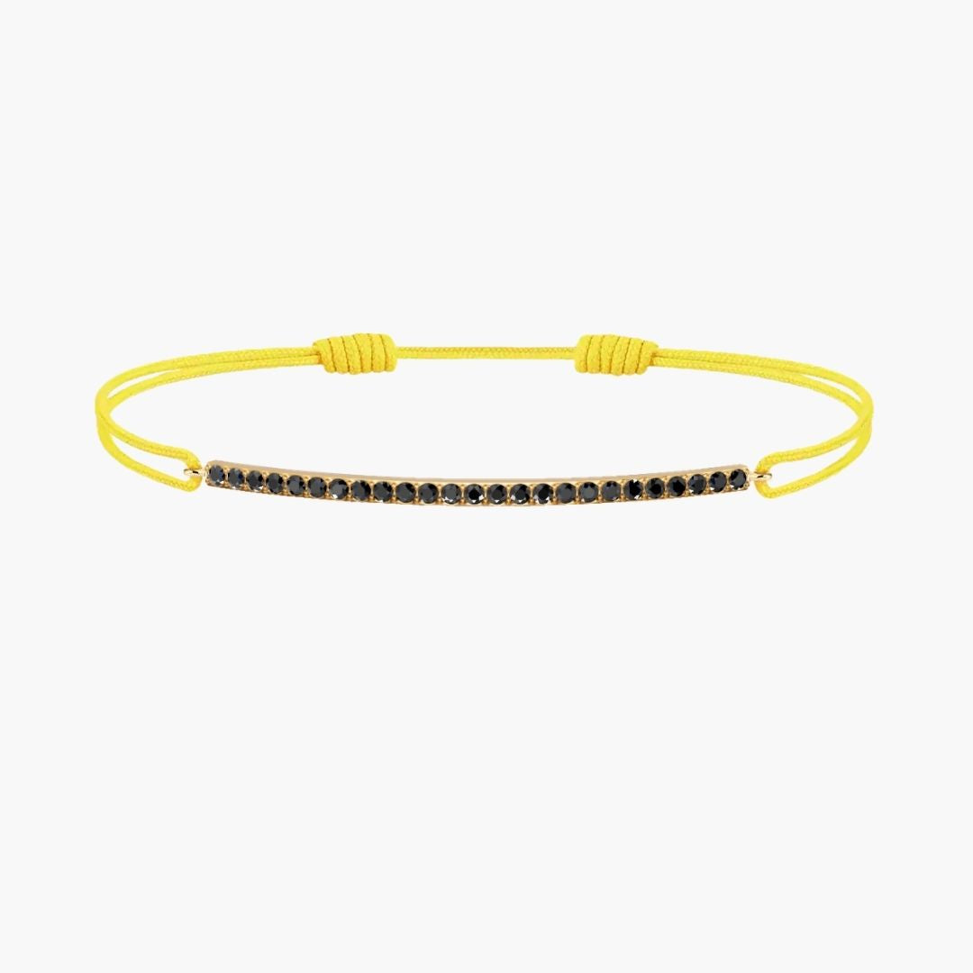 Black Diamond Bar Cord Bracelet