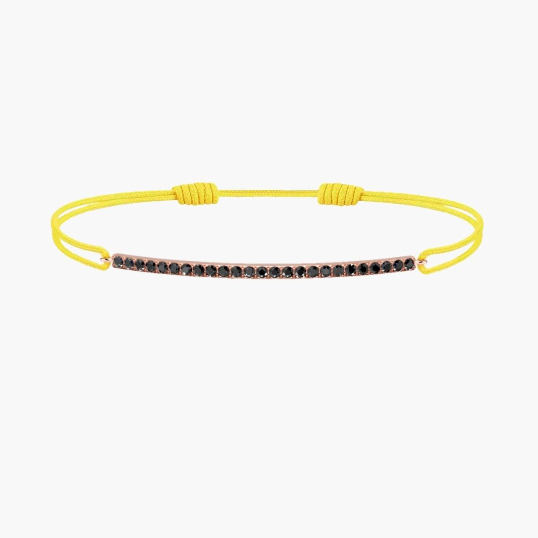 Black Diamond Bar Cord Bracelet