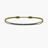 Black Diamond Bar Cord Bracelet