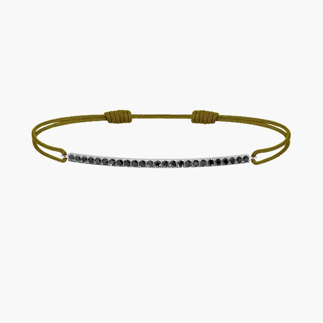 Black Diamond Bar Cord Bracelet