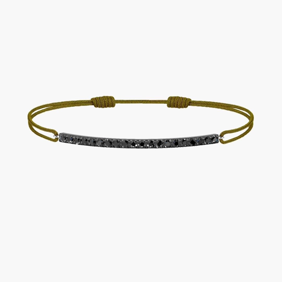 Black Diamond Bar Cord Bracelet