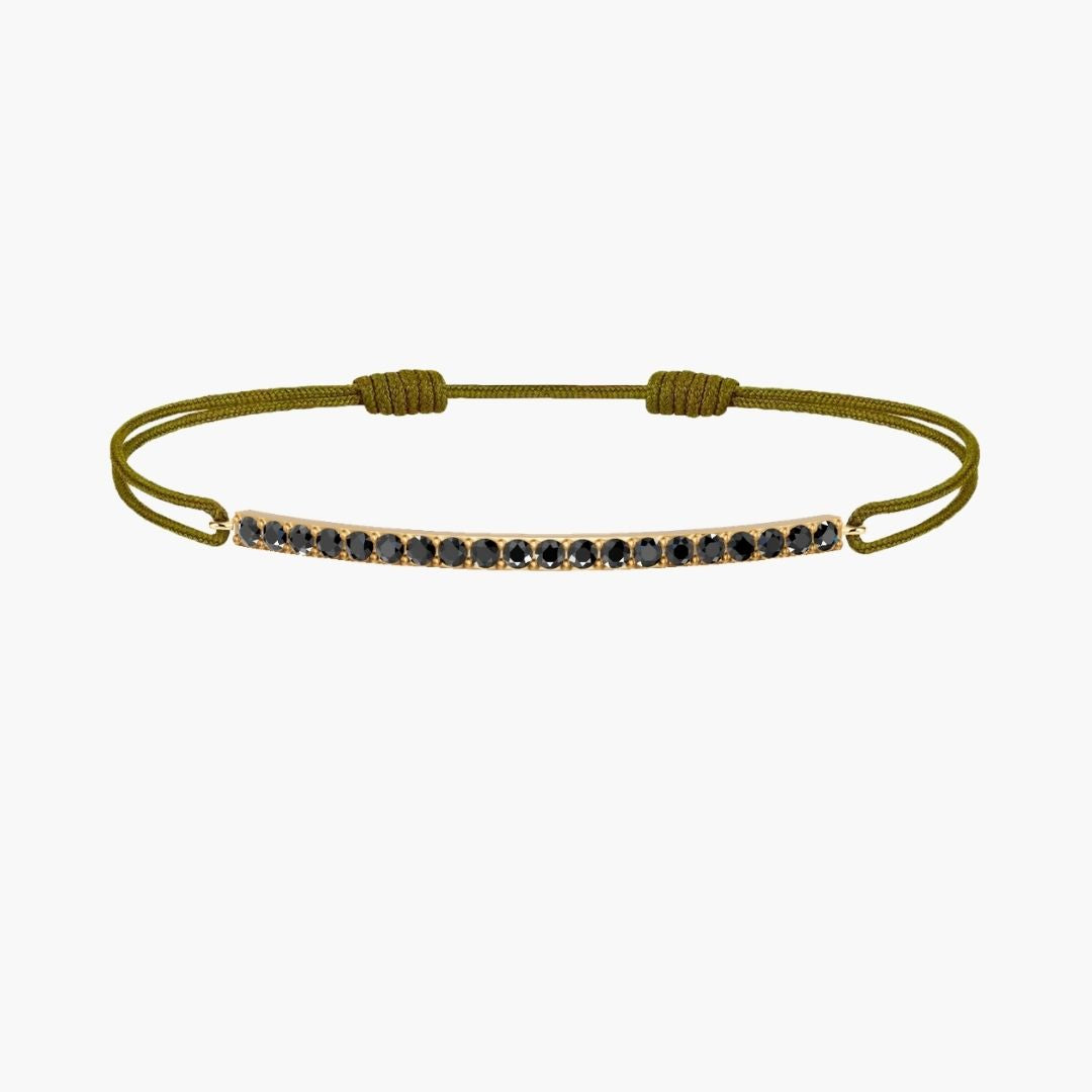 Black Diamond Bar Cord Bracelet