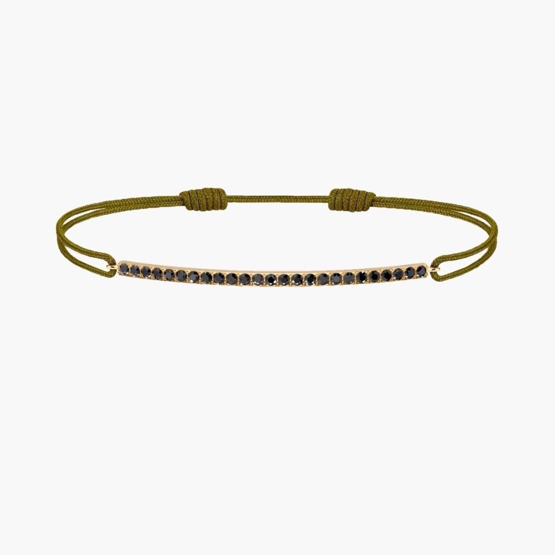 Black Diamond Bar Cord Bracelet