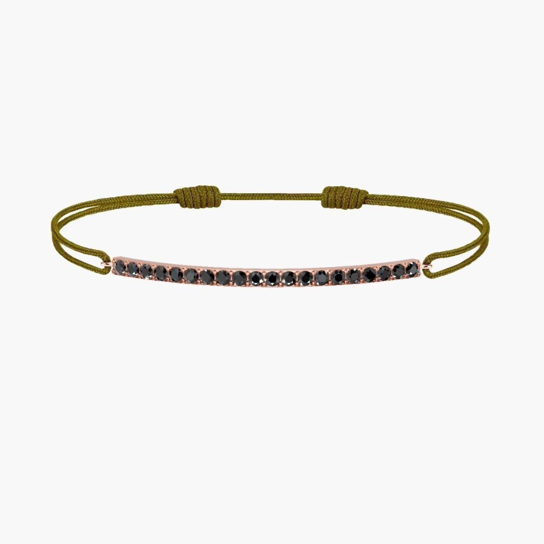 Black Diamond Bar Cord Bracelet
