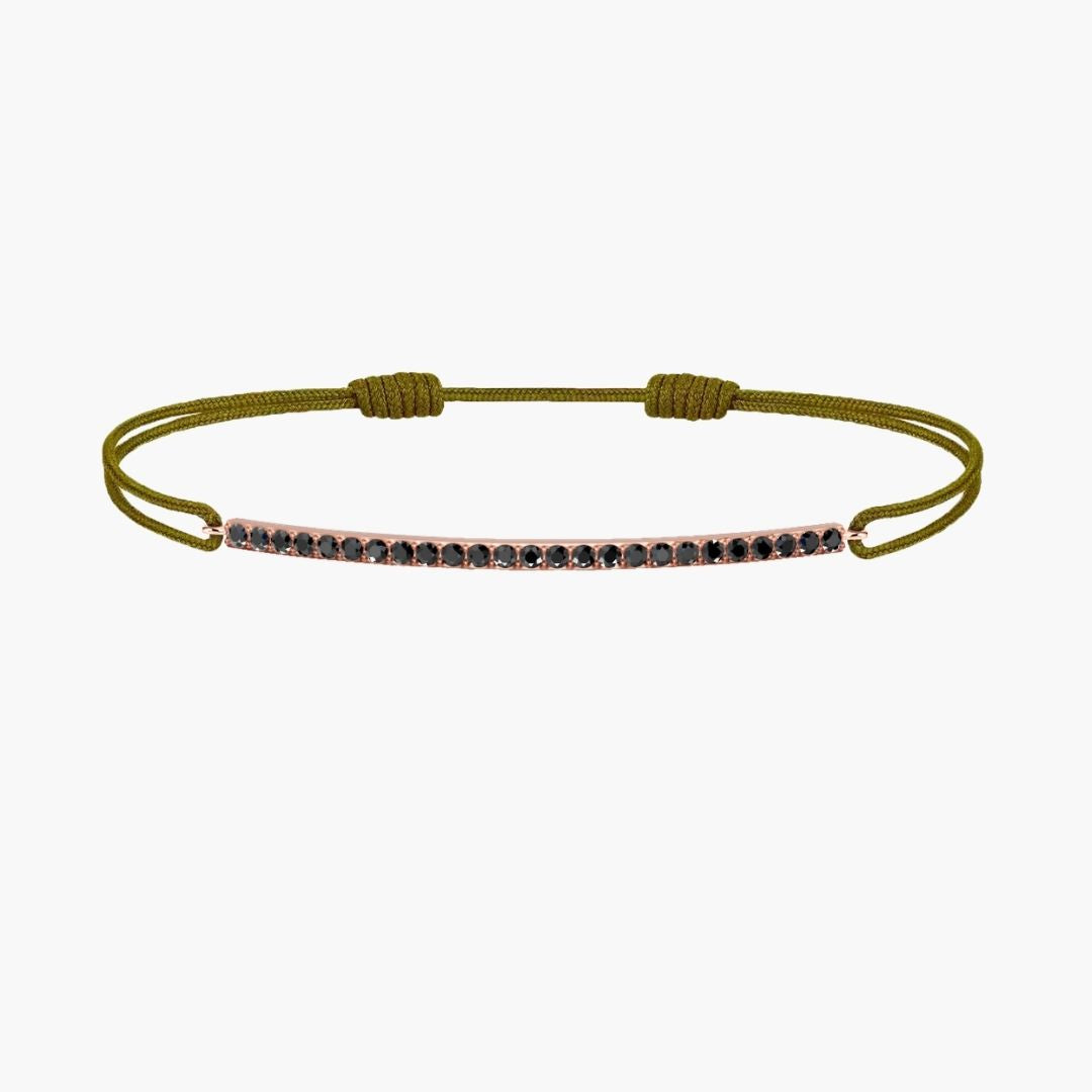 Black Diamond Bar Cord Bracelet