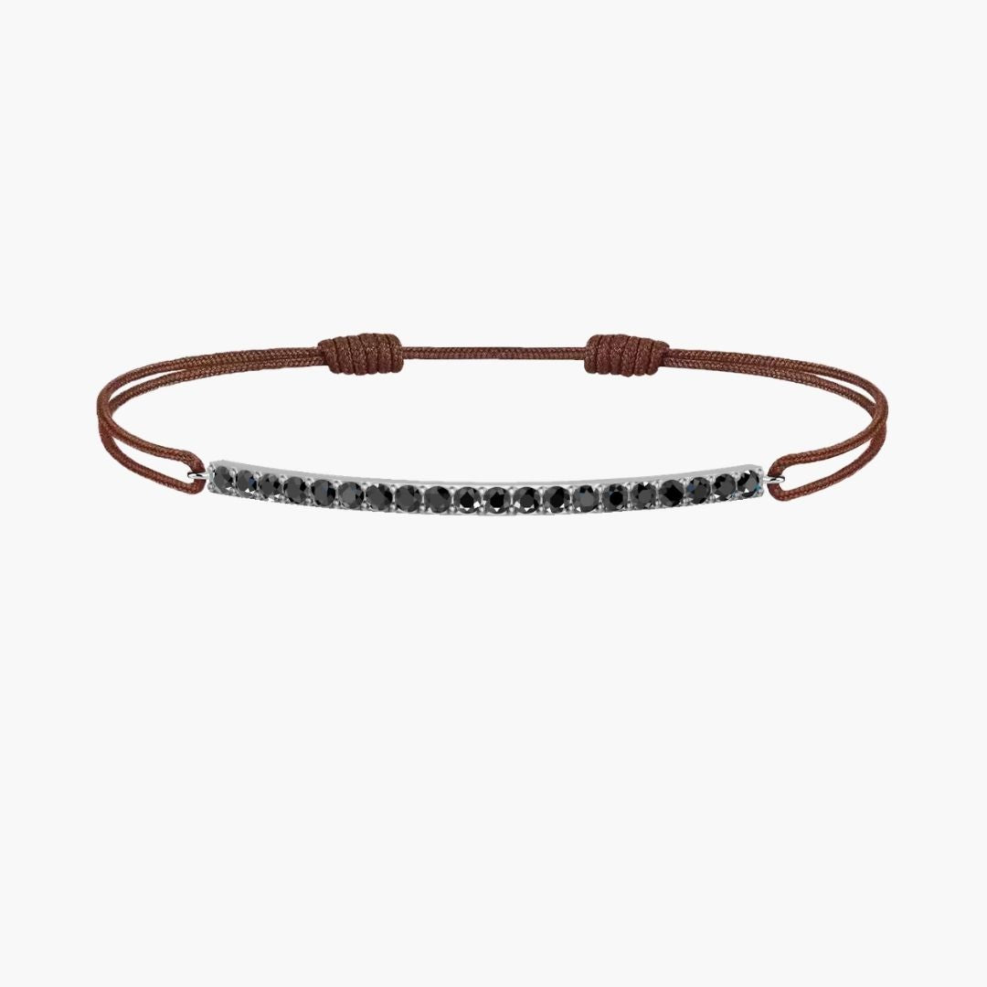 Black Diamond Bar Cord Bracelet