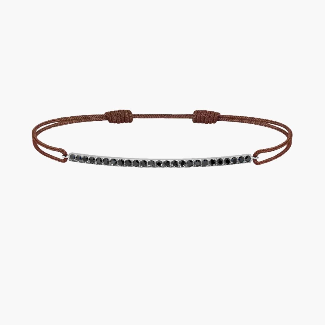 Black Diamond Bar Cord Bracelet