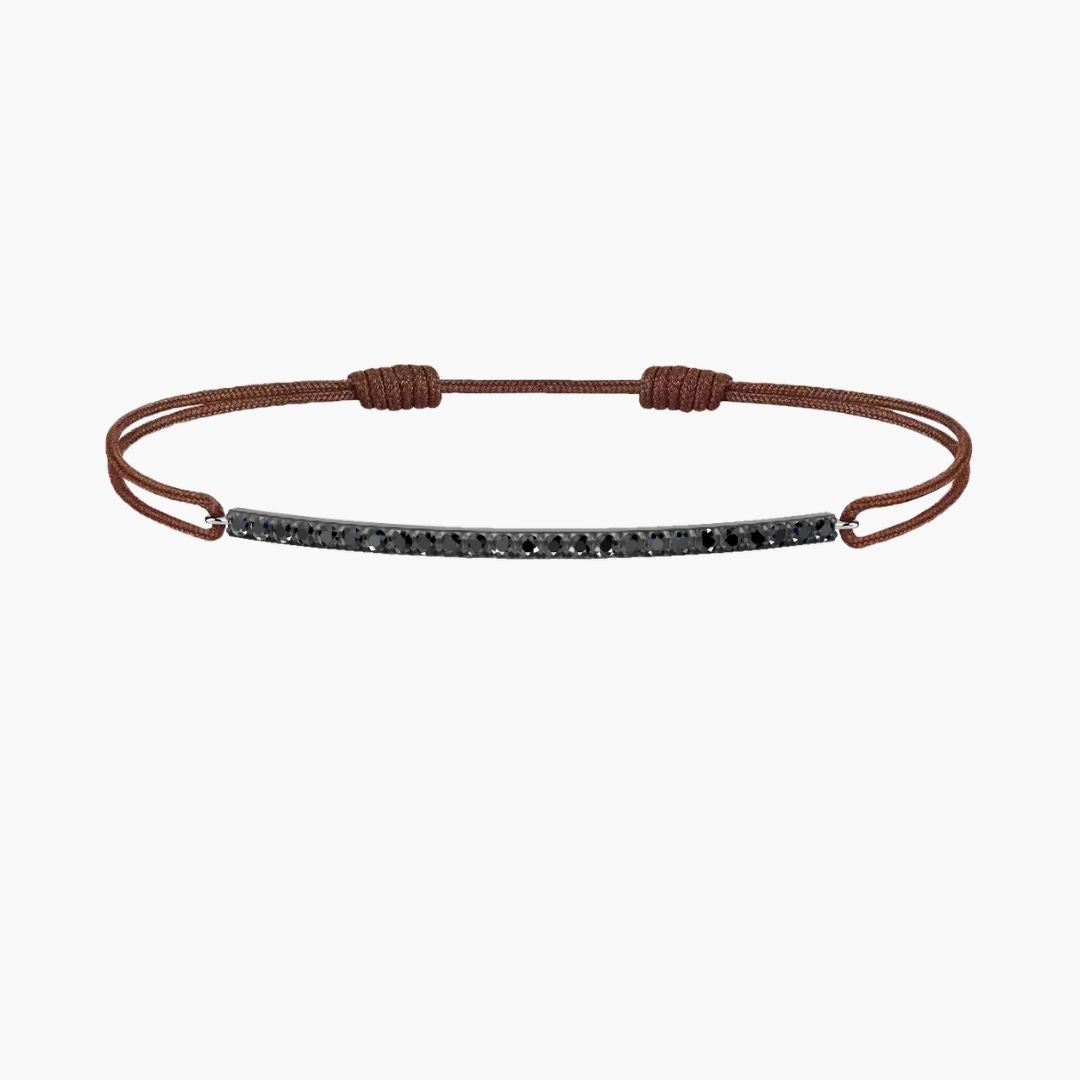Black Diamond Bar Cord Bracelet