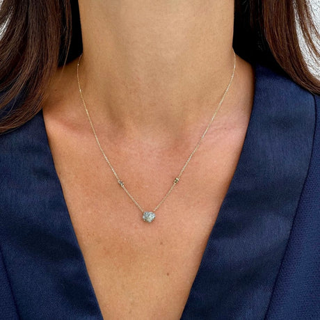 Natural Rough Diamond 1.90 carat - Yellow gold Necklace