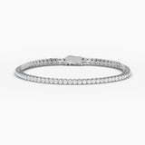 Round-Cut Diamond Tennis Bracelet