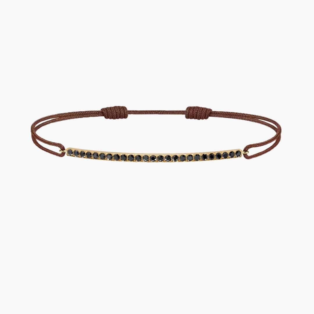 Black Diamond Bar Cord Bracelet