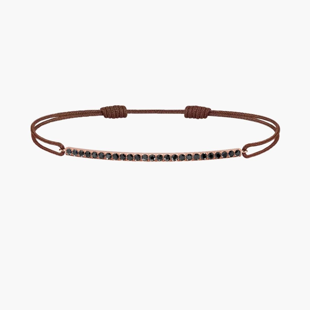 Black Diamond Bar Cord Bracelet